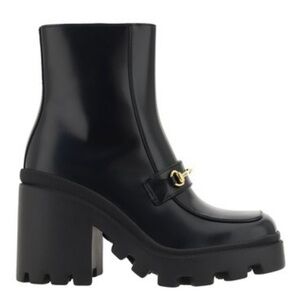 GUCCI Trip horsebit leather boots